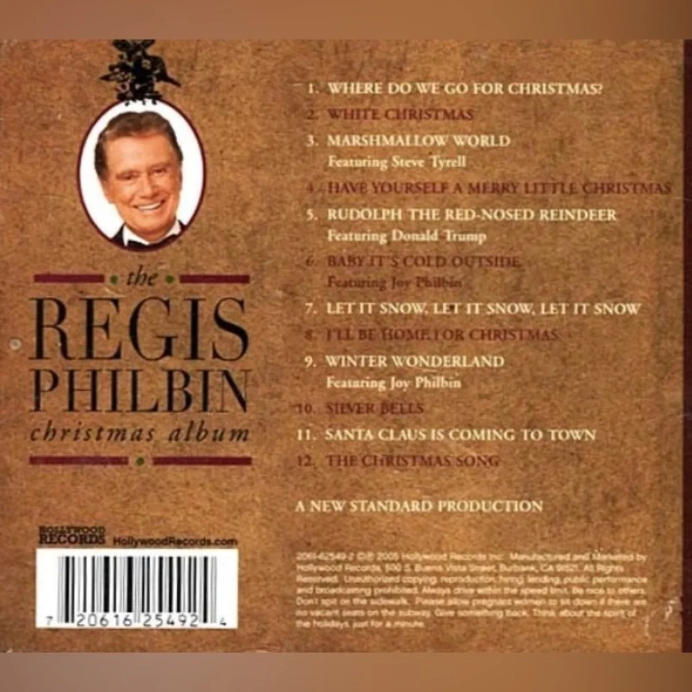 The Collectible Regis Philibin 2005 Christmas Album. Brand New, Factory Sealed.